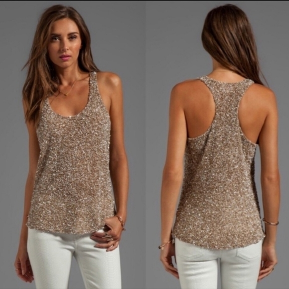 Parker leah sequin top NWT